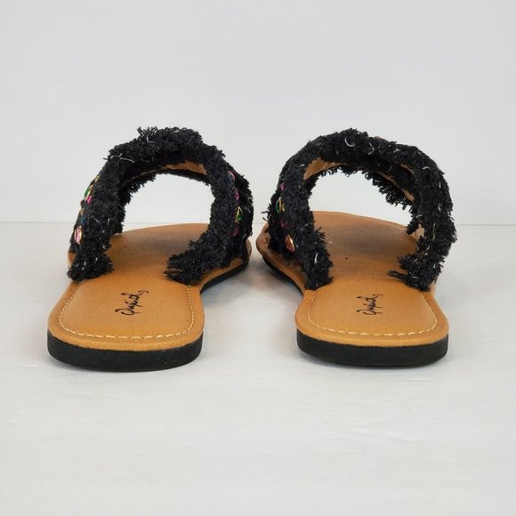 NEW X-BAND EMBELLISH SANDAL BLACK DEMI - Picture 4 of 5